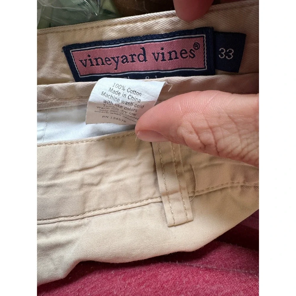 Vineyard Vines Breaker Shorts Mens 33 Khaki Tan Excellent Cotton Chino Twill